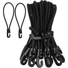 Tensioning Elastic Straps with Hooks, Pack of 20 Expander 10 cm Rubber Tensioner for Tarpaulin Tent Net Camping