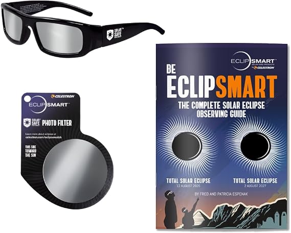 Celestron EclipSmart Solar Shadow Observation Kit (ISO Certified, Year 2017, Total North American Sunscreen, Eclipse EclipSmart, Observation Kit, Black (44405)