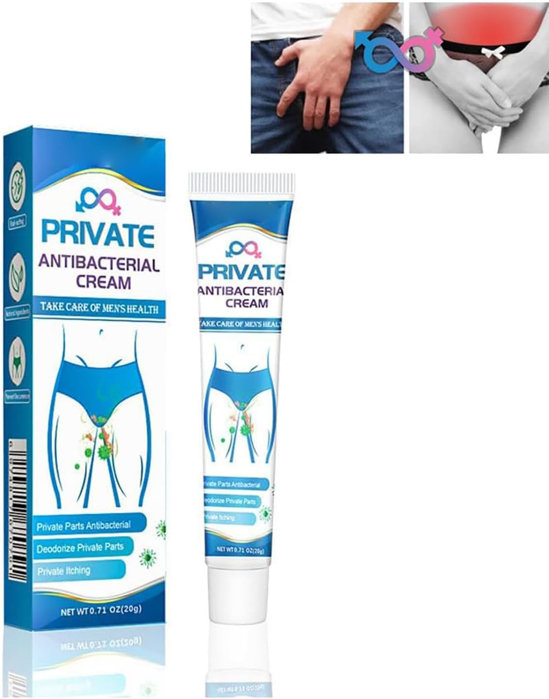 Antibacterial Cream for Private Parts, Private Soothing Cream Unisex, Deodorant and Antifungal Cream, Private Soft Cream, Intimate Soothing Cream, External Cream for Soothing 1