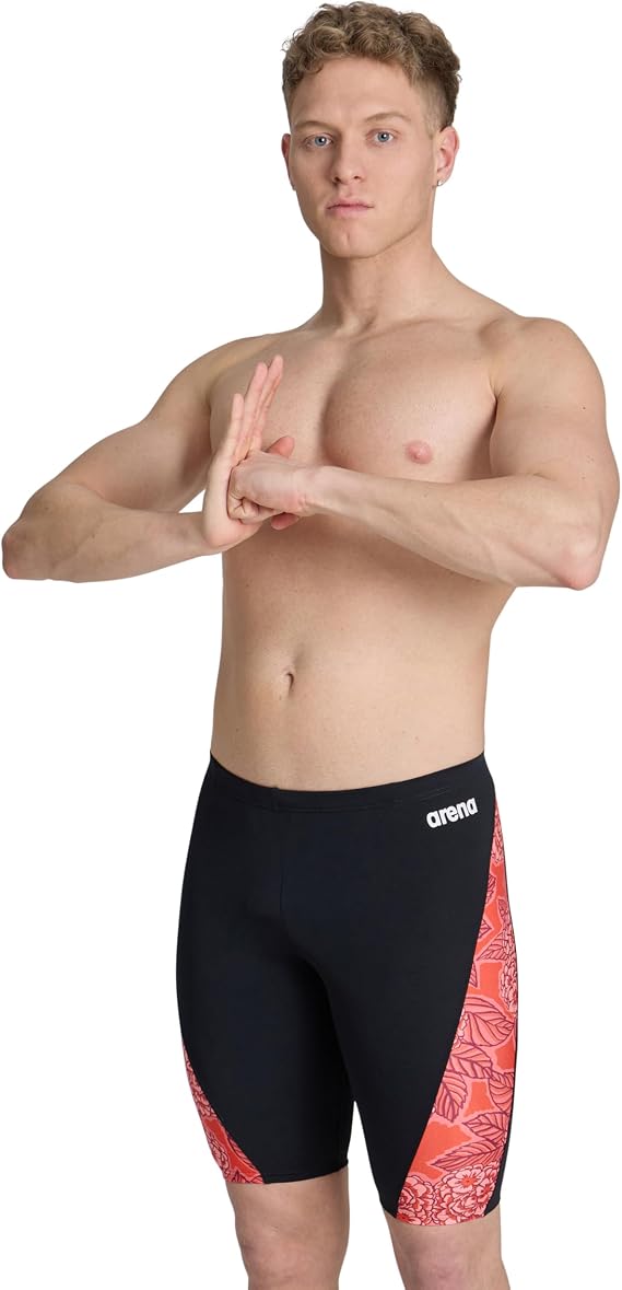 Arena Men's Arena Performance Men's Hydrangea Bouquet Swim Jammer Athletic Swimwear Bathing Suit Swim Trunks (Pack of 1)