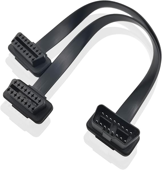 BRIEFECE OBD2 Splitter Extension Cable 30CM,Y Splitter Cable OBD2 Cable Diagnostic Device, 16 Pin Male to Female Extension Cord,(1pcs)
