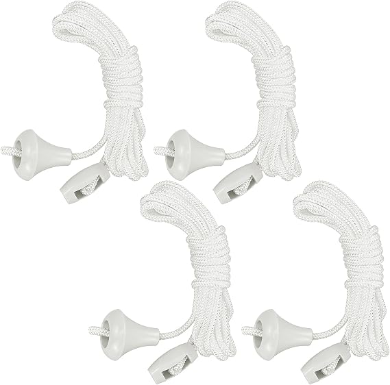 SZXMDKH 4pcs White Light Pull Cord String with Connector for Ceiling Switches Bathroom Light