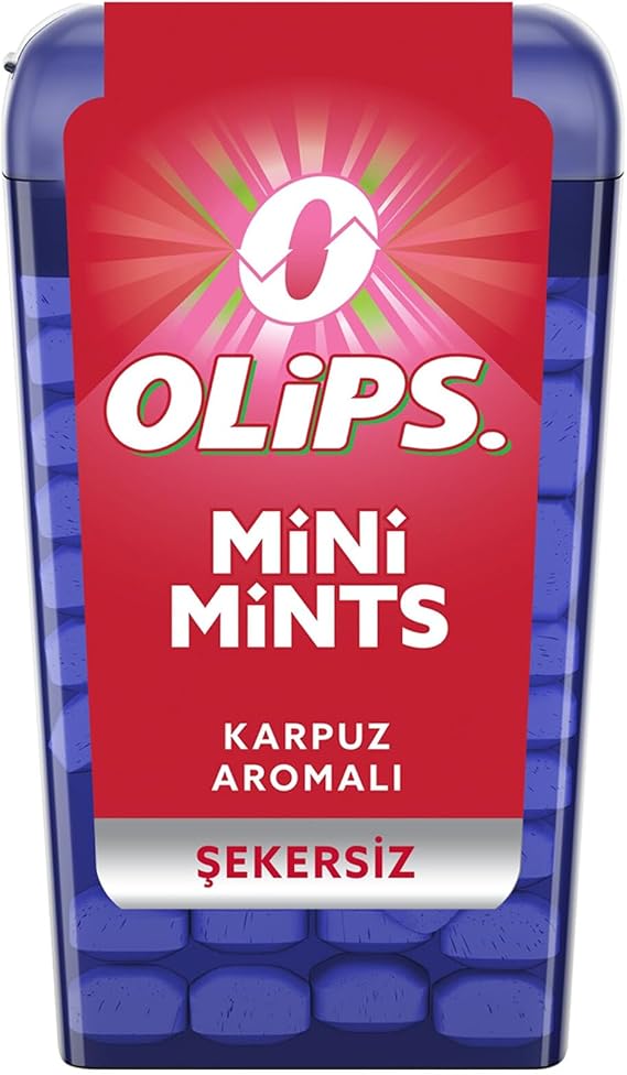 Olips Mini Mints Karpuz Aromalı Şekersiz Şeker 12.5g - 12 Adet