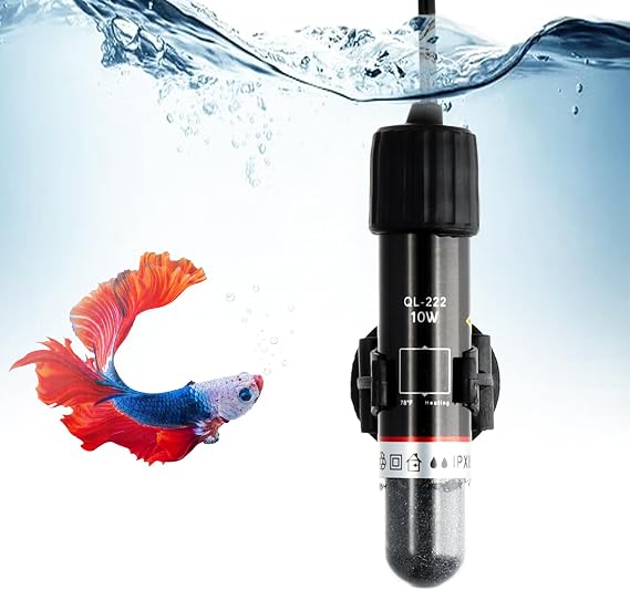Defresit Aquarium Heater,10 W Mini Aquarium Heating Rod with Thermostat, USB Fish Tank Heater Thermostat Aquarium Turtle Heater for Small Aquariums for Salt Water and Freshwater(Small Fish Tanks)