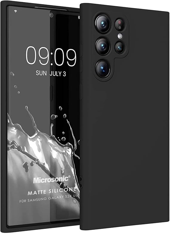 Microsonic Matte Silicone Samsung Galaxy S25 Ultra Kılıf Siyah [Galaxy S25 Ultra ile Uyumlu Kılıf - Siyah]