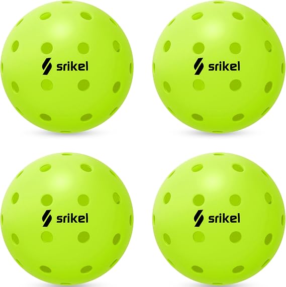 Outdoor Pickleballs - USAPA Approved Pickleball Balls, Seamless Roto-Molded Design for Durability, Crack-Resistant 40-Hole Pickle Balls for Beginner Intermediate Pro Player