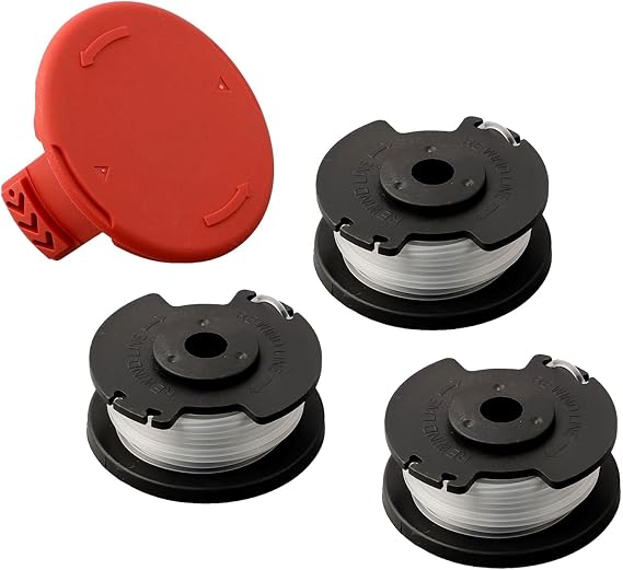 Orange Spool Cover and Pre-Wound Line Set Compatible with for for hyper Tough 20V Max Trimmer Models