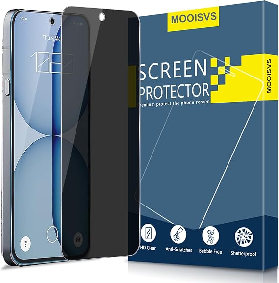 2枚パック Nothing Phone 4a プライバシー強化ガラススクリーンプロテクター、ウルトラHD強化ガラスフィルム、スパイ防止、硬度9H、スクラッチ防止、気泡なし