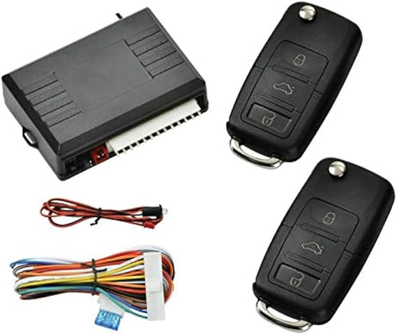 Universal Remote Control Central Door Lock Kit Style 1 Locking Keyless Entry Upgrade Kit with Contorl Box + 2 Replacement Remote Contorl for Car Central Door Lock
