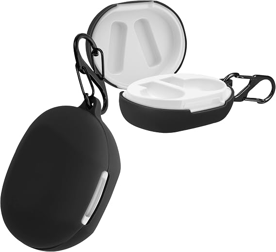 kwmobile Case Compatible with Edifier NeoBuds Pro Case - Silicone Cover Holder for Earbuds - Black