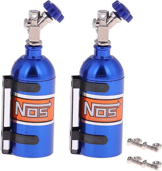 2PCS Simulation Nitrogen NOS Bottle Decoration Accessories 1:10 RC Crawler Car TRX4 SCX10 90046 D90 D110 TF2 Blue