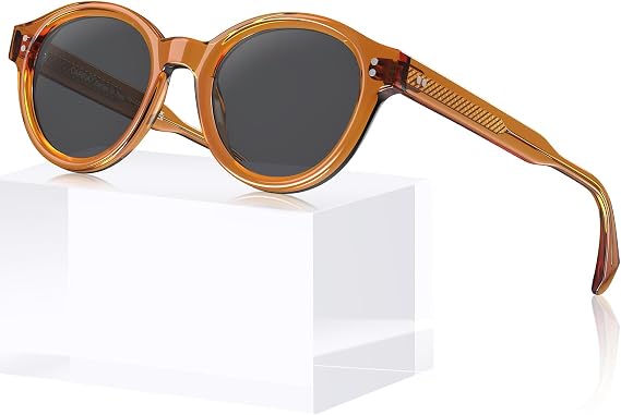 CARFIA Retro Round Polarised Sunglasses Womens UV400 Protection CA5403