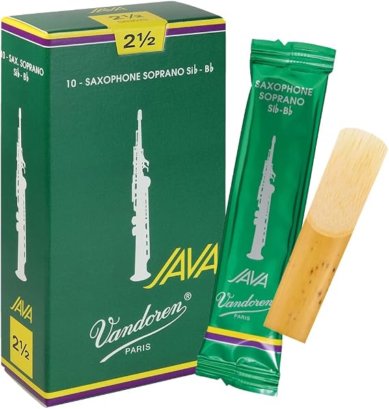 Vandoren Java Soprano Saxophone Reeds - Box of 10 - Strength 2.5