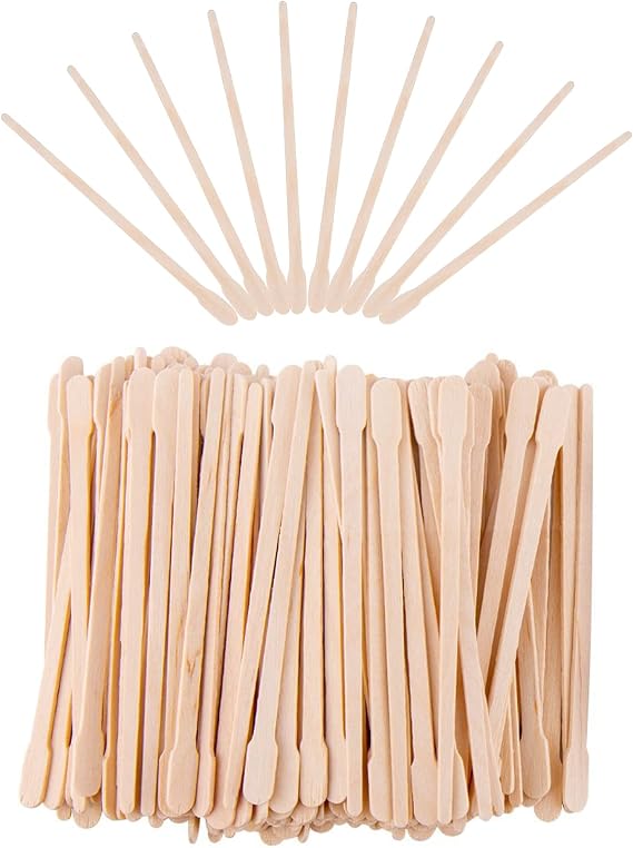 Small Wax Spatulas Wooden Wax Sticks Eyebrow Waxing Applicators,100pcs,88mm