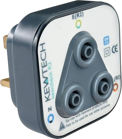 Kewtech KEWCHECK R2 Socket Testing Adaptor - Test Without Removing Wall Socket