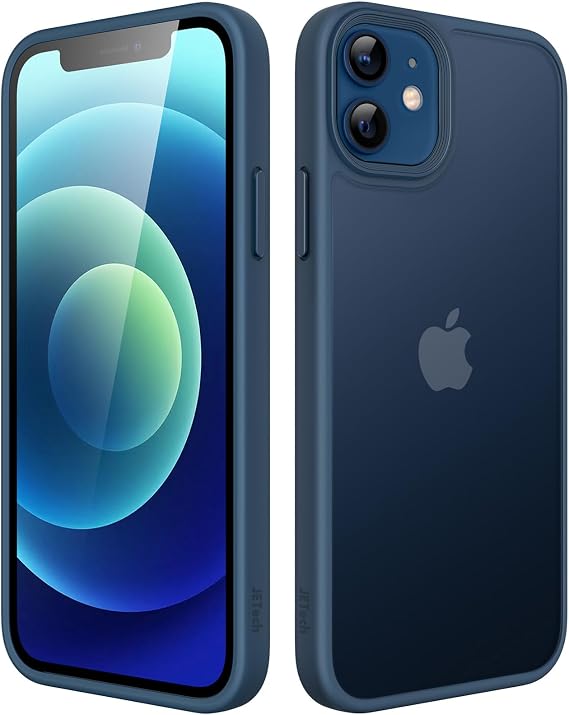 JETech Matte Case for iPhone 12 mini, Storm Blue