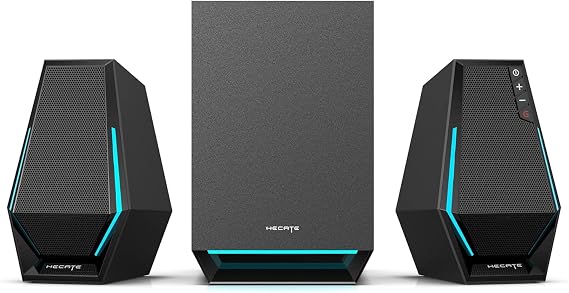 Edifier G1500 MAX 2.1 Bilgisayar Hoparlör Sistemi, Subwoofer Line Out ile 60W Hecate Oyun Hoparlörleri, RGB Işık, Bluetooth 5.3, USB, Type-C,