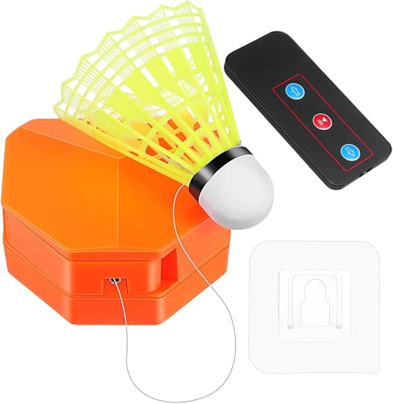 Vicasky バドミントントレーニングマシン 自動リバウンドトレーナー リモコン付き ポータブル シングルプレーヤー 練習補助具 大人用ボール付き 1セット