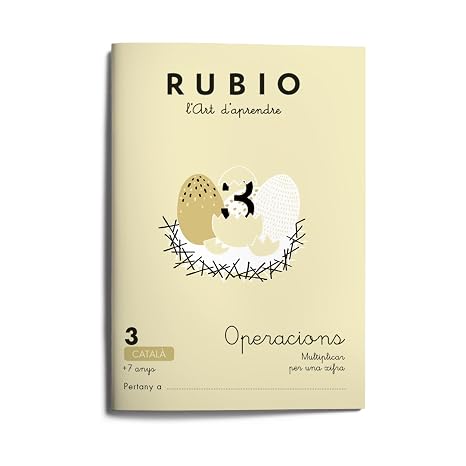 3 Operacions RUBIO | Català | Multiplicar per una xifra | +7 anys (Operacions i Problemes RUBIO (català))