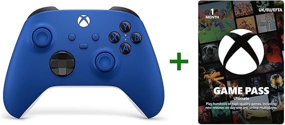 Xbox Wireless Controller - Shock Blue + Game Pass Ultimate | 1-Month Membership