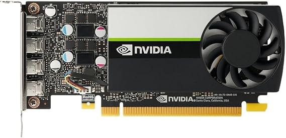 NVIDIA T1000 4GB 4mDP GFXw/2 mDPtoDPAdpt