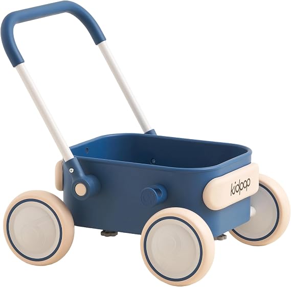 Kidpop PULA Push & Pull Walker Wagon, Navy Blue