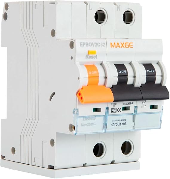 CABLEPELADO Combined IGA surge protection permanent + transient Class C | EN50550 standard | Cutting power: 1000A | 2P | 32A
