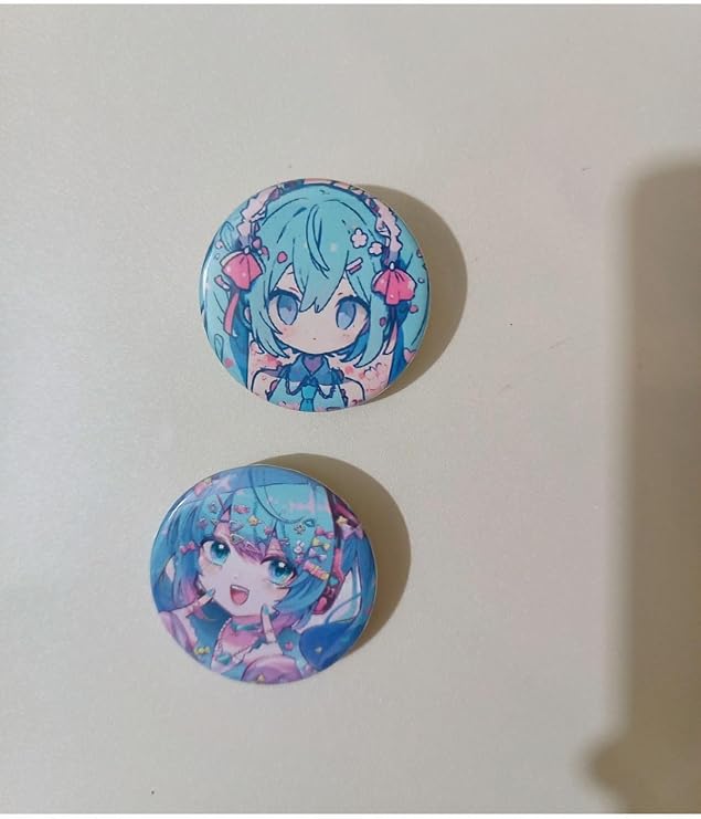 Vocaloid Hatsune Miku Anime Buton Rozet 2 Adet Set