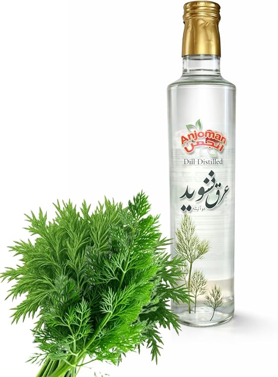 Anjoman Dill Water 500ml | Pure Distilled Aragh Shivid | Natural Bloating &amp; Digestion Relief, Sleep Aid Tonic &amp; Culinary Cooking Essence