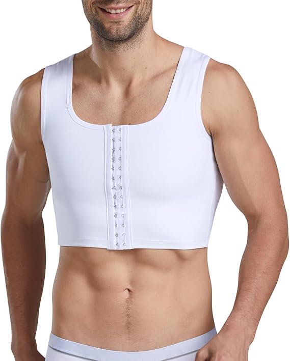 Men Compression Vest Slimming Body Shaper Hide Gynecomastia Chest Tank Tops Undershirt