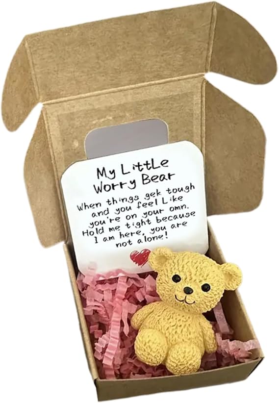Tiny Bear - Bear Doll | Handmade Uplifting Mini Animal for Men Women Lovers Adults Kids Friend Daily Comfort Support