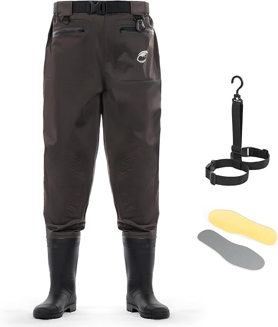 Calamus WaveWalker Waist Waders with Boots, Hip Waders for Men