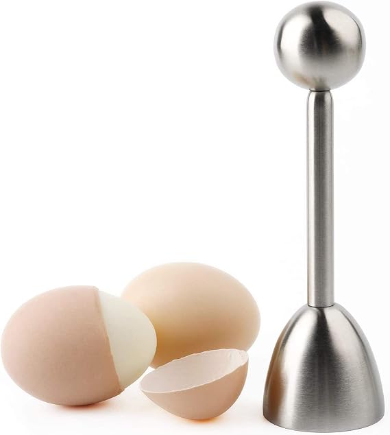 Stainless Steel Eggshell Top Cutter - Soft & Hard Boiled Egg Topper, Poached Egg Shell Remover