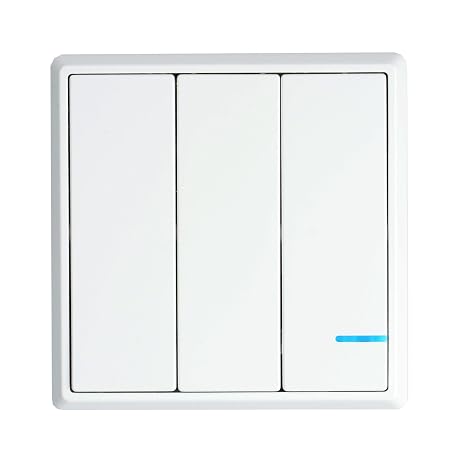NineLeaf Wireless Lights Switch for Wireless Control Lights/Devices,No Wiring No WiFi Required,Remote Multiunit House Lighting Lamps,Easy to Install On/Off 1x 3-Way Switch [Energy Class A+++]