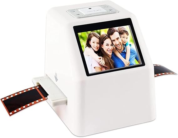 Film Slide Scanner, Digital Film Slide Scanner with 2.4" LCD Screen, All-in-One Device, Support Scan, View, Edit, Convert, Store, Multilingual