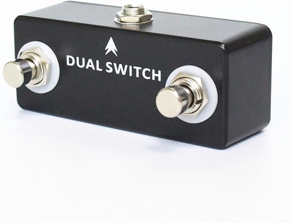 Guitar Effect Pedal,Mosky Dual Switch Guitar Effect Pedal Footswitch True Bypass Full Metal Dual Switch Effect Pedal Replacement
