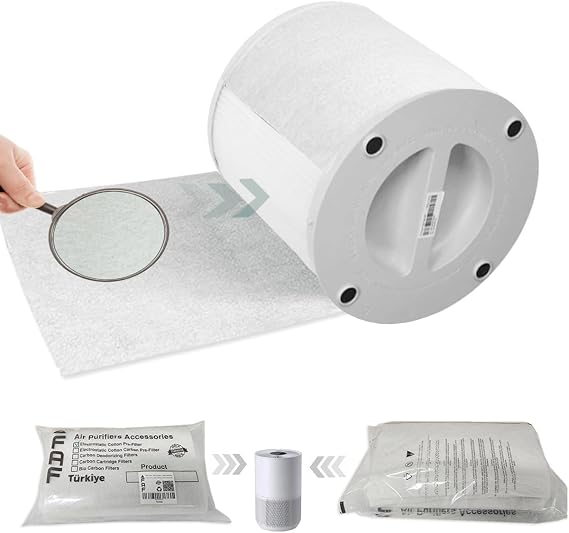 Faf Fresh Air Filter 10 Adet Nano Gümüş İyonlu Elektrostatik Toz Tutucu Ön Filtre Xiaomi Smart Purifier 4 Compact ile Uyumlu