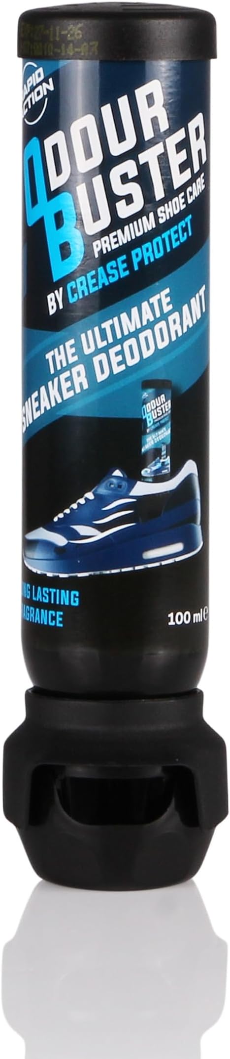 Crease Protect Odour Buster Shoe Deodoriser Spray - Eliminates Trainer & Shoe Odours - Perfect for Football Boots & Smelly Shoes - Anti Odour Freshener (1x Spray + Shoe Cleaning Kit)