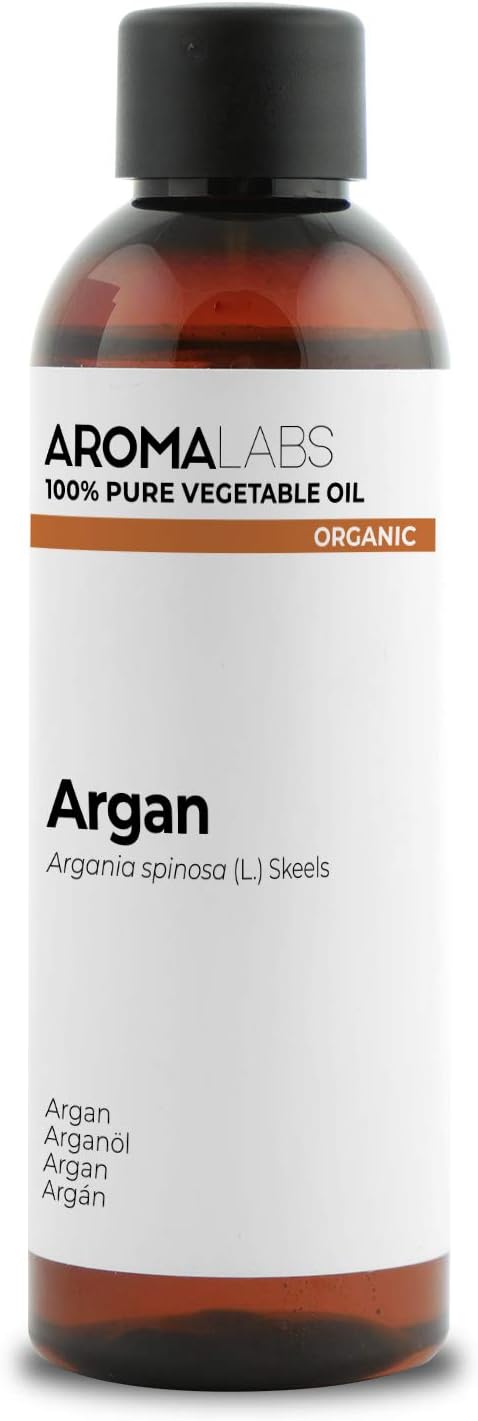ORGANIC - ARGAN Oil - 100mL - 100% Pure, Natural, Cold Pressed and Cosmos Certified - AROMA LABS (French Brand)