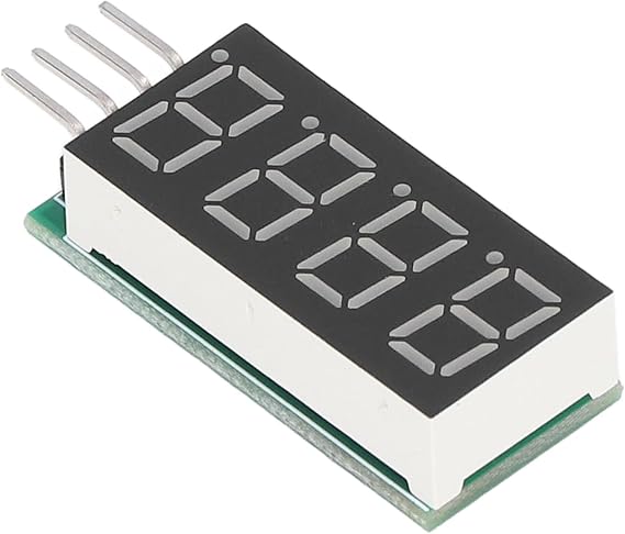 Marhynchus Stable 4 Digit 7 Segment Digital Tube Module LED Display Module I2C Interface DC 5/3.3V DM43B04 for DIY Electronic Devices Toy Cars and Instrumentation