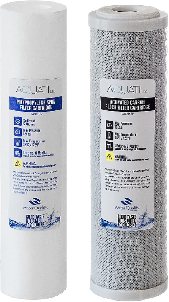 2 Stage Under-Sink Home Drinking Water Filter System Replacement Set