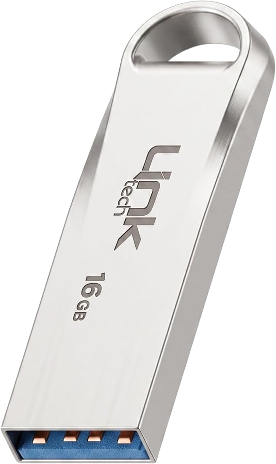 LinkTech 16 GB USB Flash Bellek - USB 3.0/2.0 Uyumlu, 25 MB/s Okuma Hızı, Taşınabilir Mini Bellek, Dayanıklı Veri Depolama (5 Yıl Garanti)