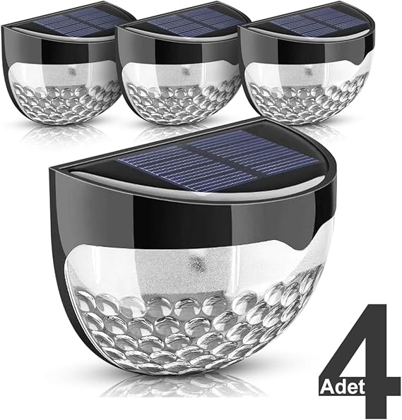 Greentech Solar Powered Wall and Fence LED Lighting 4 Pieces/GT-SL23 [Energy Class A+++]