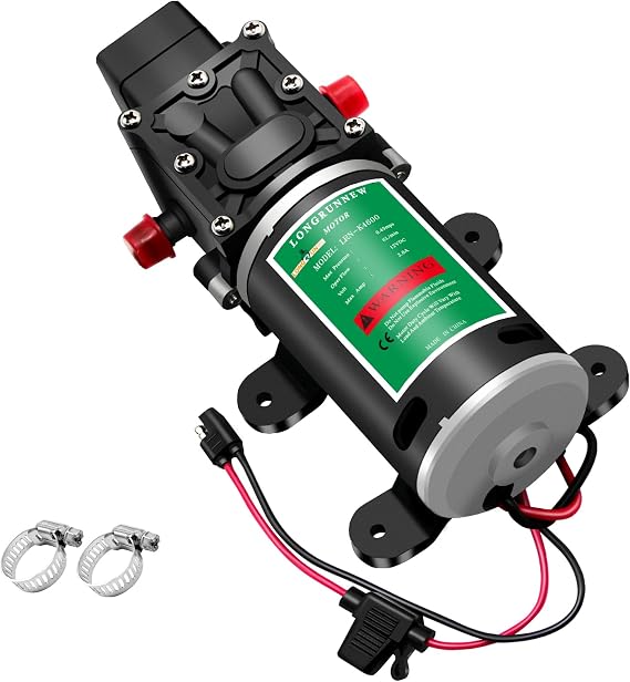 Water Pump 12V DC Diaphragm 6L/Min 1.56GPM Pump