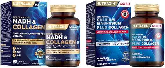 Nutraxin Menopause Bundle, Calcium Collagen and Beauty Skin Tablets