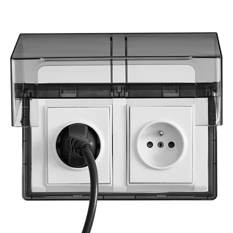 Operitacx 86 Type Flip Outlet Box Covers Waterproof Socket Cover for Double Socket Wall Switch Socket Panel Box Switch Plug Protection Housing for Home Outdoor