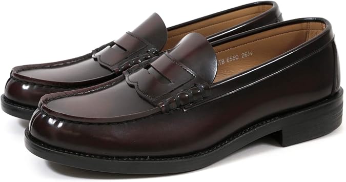 Akirico 6550 Haruta Men's Loafer, Made in Japan, Artificial Leather, Wide EEE Basic, Fits 9.1 - 11.8 inches 23 - 30 cm