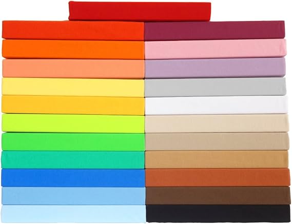 Jersey Fitted Sheet, 100% Cotton, Salmon, 180x200-200x200 cm