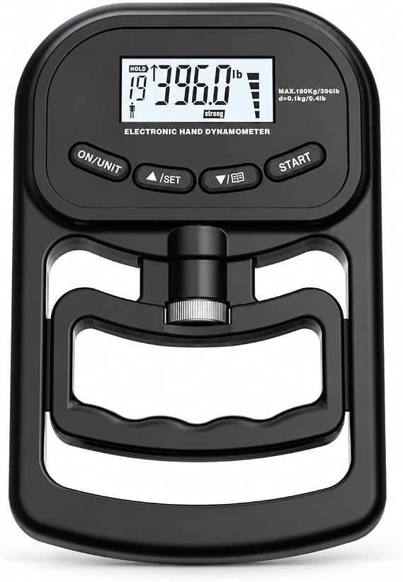 Digital Hand Grip Strength Tester, 396 lb/180 kg Hand Dynamometer