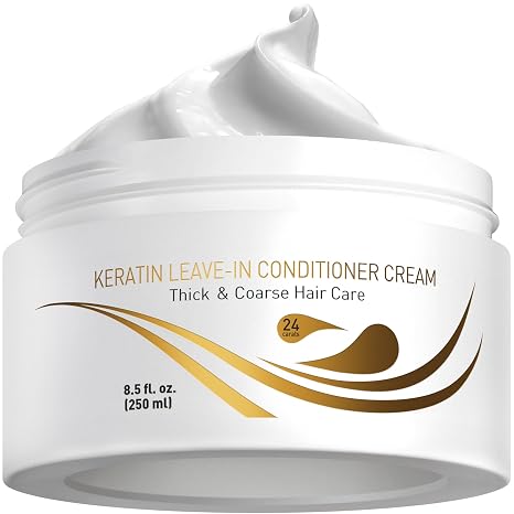 Vitamins Leave In Conditioner - Anti Split Ends Keratin Hair Care for Broken Hair Thick Brittle Damaged Hair - Keratin Hair Treatment without Rinsing